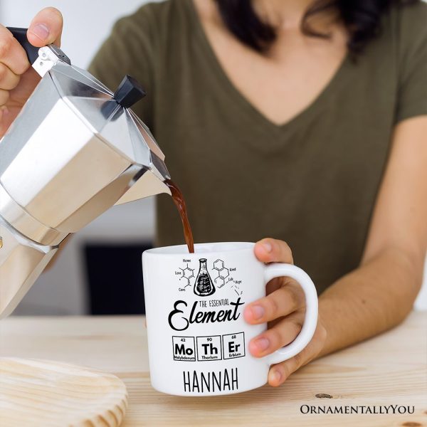 The Essential Element Mother Personalized Mug, Science Chemistry Periodic Table Gift For Mom With Custom Name