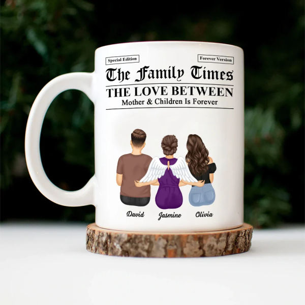 The Family Times Mother And Daughters Sons Newspaper Theme - Personalized Mug