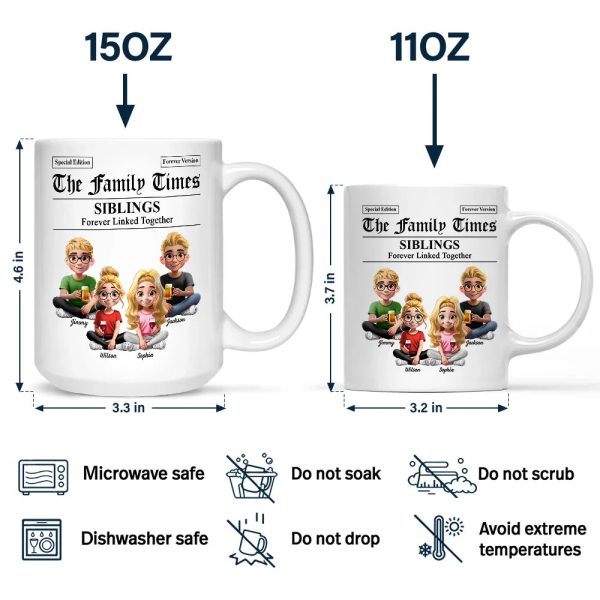 The Family Times Newspaper Theme - Personalized Mug