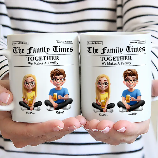 The Family Times Newspaper Theme - Personalized Mug