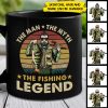The Fishing Legend - Gift For Dad - Personalized Black Mug