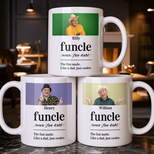 The Fun Uncle Like A Dad Just Cooler Mug Design - Personalized Custom Coffee Mug - FAM796_MG