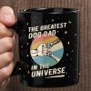 The Greatest Dog Dad In The Universe - Personalized Black Mug