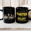The Greatest Farter In The Galaxy Personalized S.W. Black Mug Gift For Dad