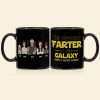 The Greatest Farter In The Galaxy Personalized S.W. Black Mug Gift For Dad