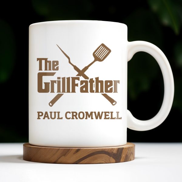 The GrillFather, Grill Tools - Personalized Custom Coffee Mug - GRILL001_MG