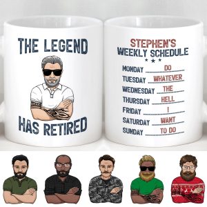 The Legend Has Retired Personalized Custom Family Mug C292
