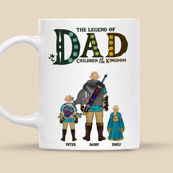 The Legend Of Dad CHildren Of The Kingdom Zelda - Personalized Mug - Gift for Dad, Grandpa, Husband | CL07 NH96