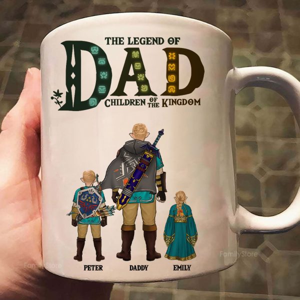 The Legend Of Dad CHildren Of The Kingdom Zelda - Personalized Mug - Gift for Dad, Grandpa, Husband | CL07 NH96