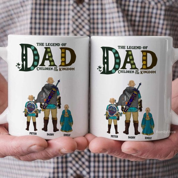 The Legend Of Dad CHildren Of The Kingdom Zelda - Personalized Mug - Gift for Dad, Grandpa, Husband | CL07 NH96