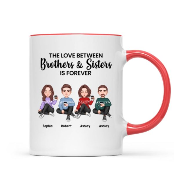 The Love Between Brothers Sisters Family Cute Doll Man Woman Personalized Mug