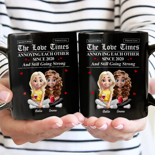 The Love Times Newspaper Theme - Personalized Mug