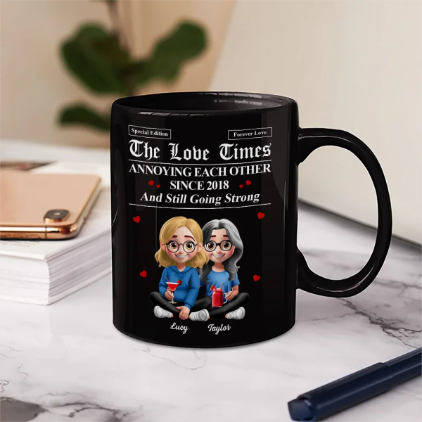 The Love Times Newspaper Theme - Personalized Mug