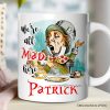 The Mad Hatter Tea Party Personalized Mug, Vintage 1860s Alice's Adventure in Wonderland