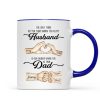 The Only Thing Better Husband Dad Hands Personalized Mug, Father's Day Gift for Husband, Gift for Dad