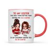The Only Thing Better Than Having You As A Sister Is My Children Having You As An Auntie Personalized Mug, Gift For Sisters