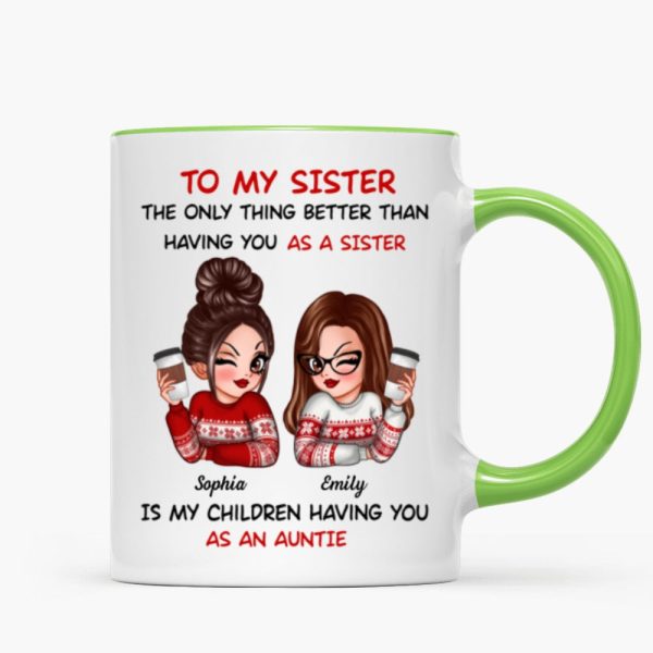 The Only Thing Better Than Having You As A Sister Is My Children Having You As An Auntie Personalized Mug, Gift For Sisters