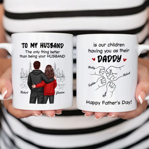 The Only Thing Better Than Having You As My Husband Fist Bump Outline Personalized Mug