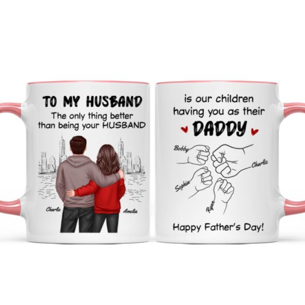 The Only Thing Better Than Having You As My Husband Fist Bump Outline Personalized Mug