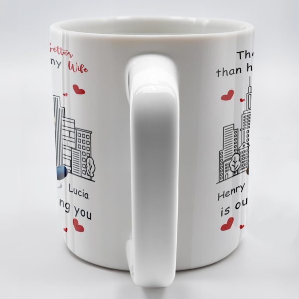 The Only Thing Better Than Having You As My Wife, Skyline and Cartoon Couple - Personalized Custom Coffee Mug - WIF049_MG