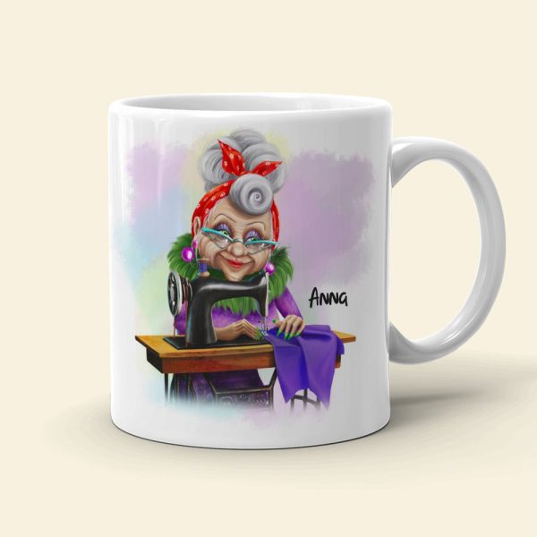 The Only Thing I Love More Than Sewing Is Being A Grandma Personalized Sewing Grandma Mug