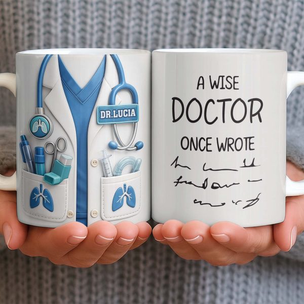 The Perfect Gift for Healthcare Heroes Featuring Medical Instruments - Personalized Custom Coffee Mug - DOC090_MG