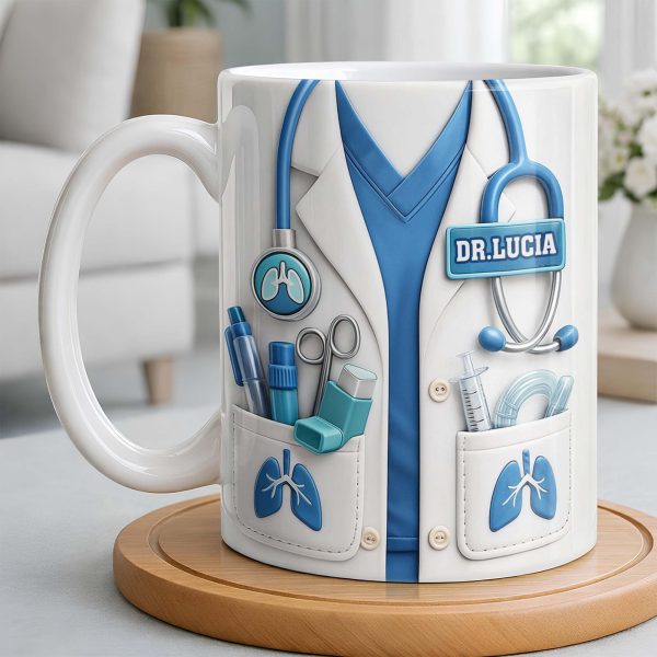 The Perfect Gift for Healthcare Heroes Featuring Medical Instruments - Personalized Custom Coffee Mug - DOC090_MG