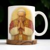 The Pope In Prayer, Religious Art - Personalized Custom Coffee Mug - FTH077_MG