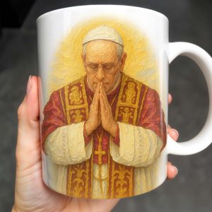 The Pope In Prayer, Religious Art - Personalized Custom Coffee Mug - FTH077_MG