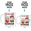 The Proudest Moment For Me Is When You Became A Dad - Family Personalized Custom Mug - Father's Day, Gift for Son