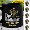 The Rodfather - Gift For Dad - Personalized Black Mug