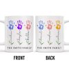 The Smith Family, Handprints and Leaves - Personalized Custom Coffee Mug - FAM310_MG