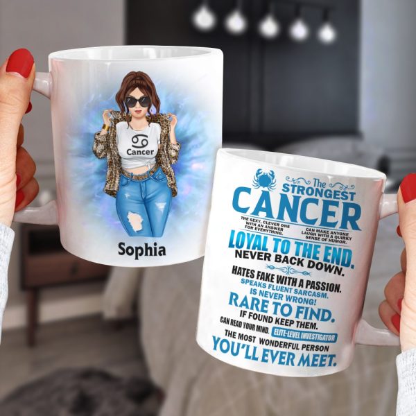 The Strongest Cancer Definition Personalized Zodiac Astrology Mug Gift For Her