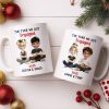 The Year We Got Engaged, Cartoon Couple Design - Personalized Custom Coffee Mug - CPL1150_MG