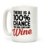 There Is A 100% Chance This Mug Contains Wine Coffee Mug
