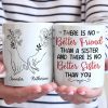 There Is No Better Sister Than You - Bestie Personalized Custom Mug - Gift For Best Friends, BFF, Sisters
