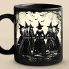 There's A Little Witch In All Of Us - Bestie Personalized Custom Black Mug - Halloween Gift For Best Friends, BFF, Sisters