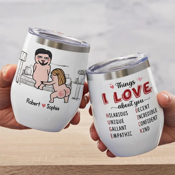 Things I Love About You - Personalized Couple Tumbler - Gift For Tumbler