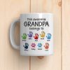This Awesome Dad Grandpa Belongs To - Personalized 3D Inflated Effect Ceramic Mug - Gift For Dad, Grandpa, Father's Day NA94
