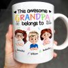 This Awesome Grandpa Belongs To, Cartoon Children and Toys - Personalized Custom Coffee Mug - GRP016_MG