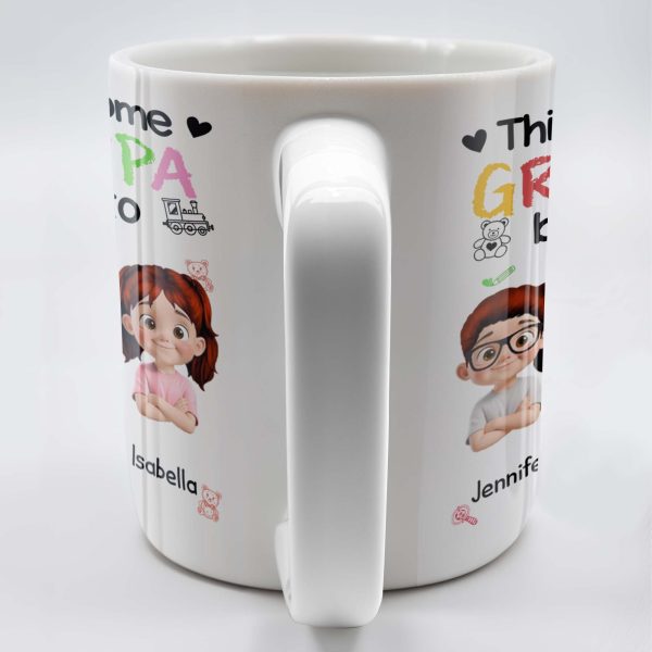 This Awesome Grandpa Belongs To, Cartoon Children and Toys - Personalized Custom Coffee Mug - GRP016_MG