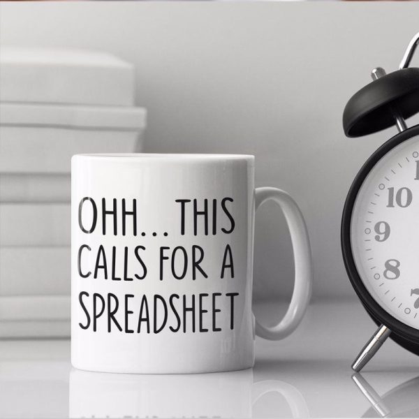 This Calls For A Spreadsheet CPA Tax Prep Engineer Nerd Gift Coffee Mug