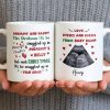 This Christmas Snuggled Up In Mommy's Belly, Baby Announcement - Personalized Custom Coffee Mug - XMAS208_MG