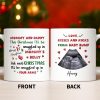 This Christmas Snuggled Up In Mommy's Belly, Baby Announcement - Personalized Custom Coffee Mug - XMAS208_MG
