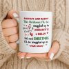 This Christmas Snuggled Up In Mommy's Belly, Baby Announcement - Personalized Custom Coffee Mug - XMAS208_MG