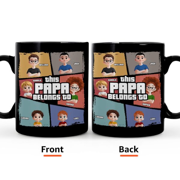 This Dad Belongs To - Personalized Mug
