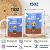 This Daddy Belongs To Kids Pixel Art - Personalized White Edge-to-Edge Mug