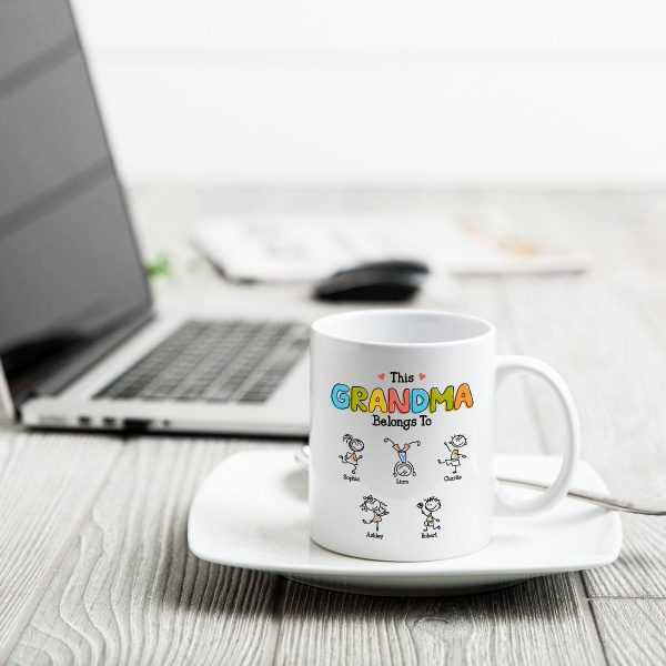 This Grandma Belongs To Drawing Personalized Mug