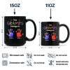 This Grandpa Belongs To Hand Prints Doodle - Personalized Black Mug