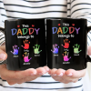 This Grandpa Belongs To Hand Prints Doodle - Personalized Black Mug